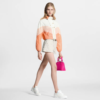 Women's Trainer White Monogram Canvas and Grained Calf Leather Sneaker 1AKKHM