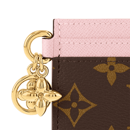 Women's LV Charms Card Holder Monogram Coated Canvas Card Holder M82739