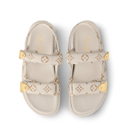 Women's LV Sunset Comfort Sandal Dune Beige Monogram Canvas 1AHNXE