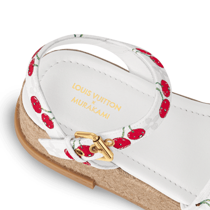 Women's Maya Platform Sandal White Monogram Cherry 1AHNSL