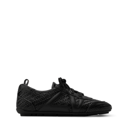 Women's LV Sneakerina Black Braided Lambskin Sneaker 1AJZI3