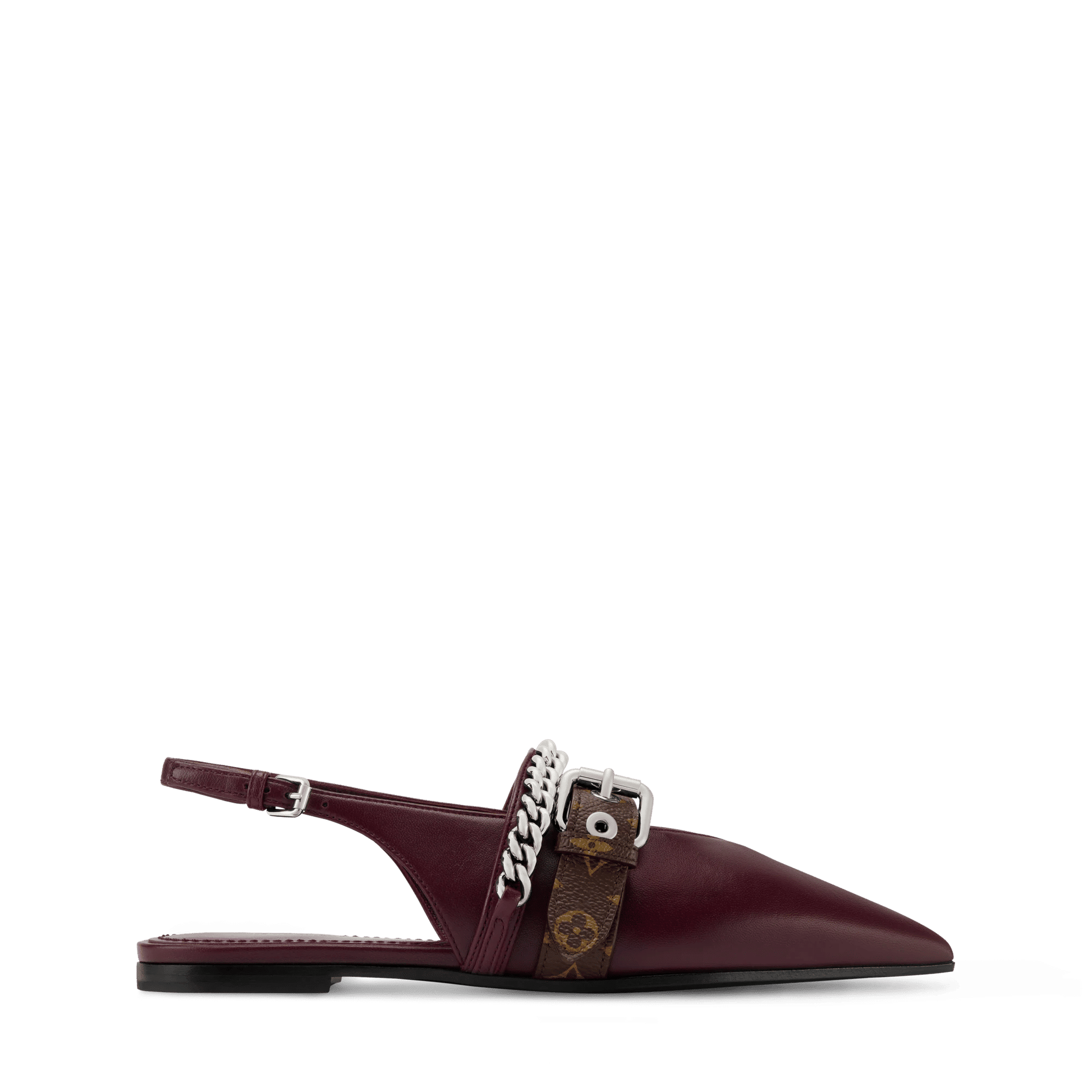 Women's LV Vibe Slingback Flat Ballerina Bordeaux Lambskin 1AICNX