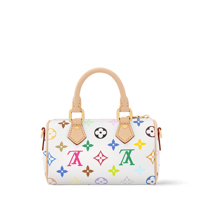 Women's Nano Speedy Multicolore Blanc Monogram Coated Canvas Handbag M13391