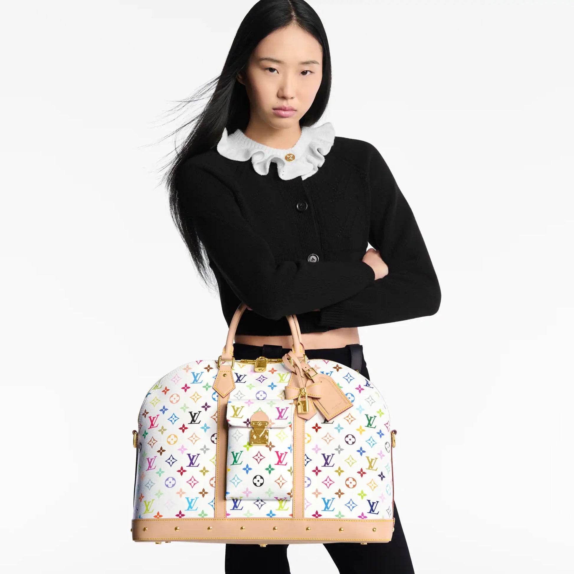 Alma Travel Bag Monogram Multicolore Blanc M27901