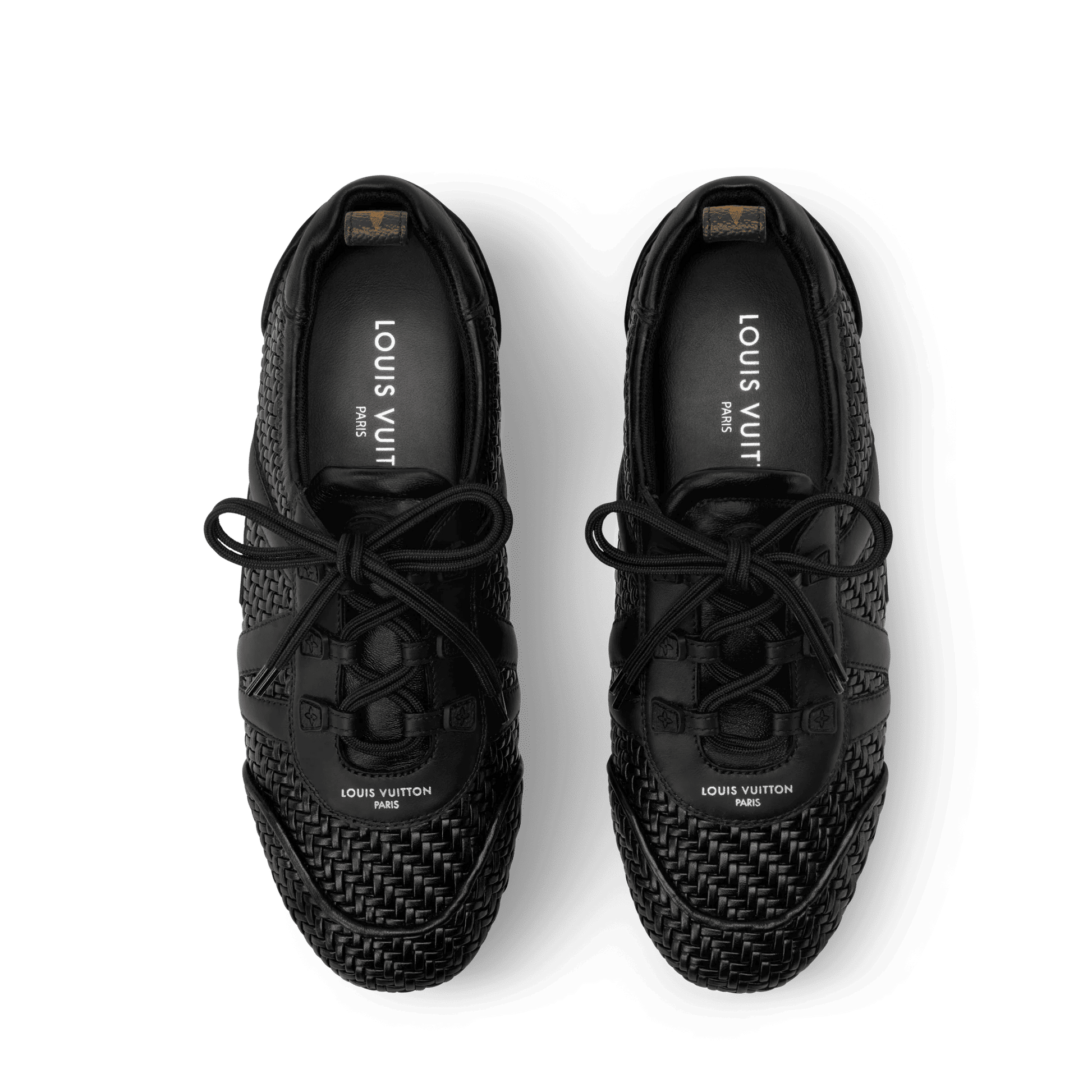 Women's LV Sneakerina Black Braided Lambskin Sneaker 1AJZI3