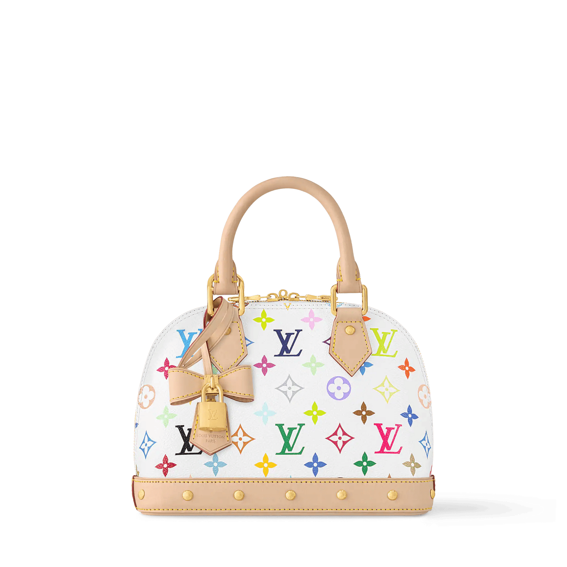 Women's Alma BB Colorful Monogram Coated Canvas Top Handle Bag M13078