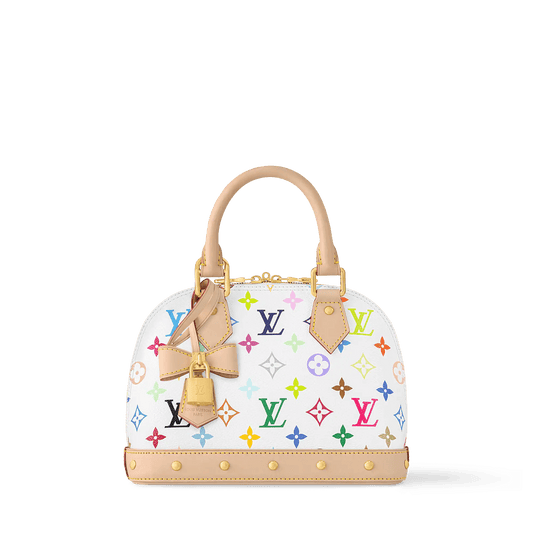 Women's Alma BB Colorful Monogram Coated Canvas Top Handle Bag M13078