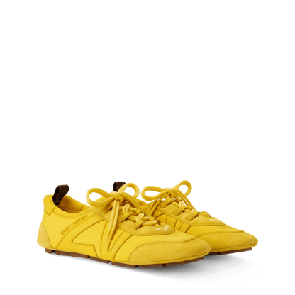 Women's LV Sneakerina Yellow Technical Nylon Sneaker 1AJMER
