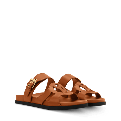 Women's Isola Comfort Cognac Calf Leather Mule 1AJOPL