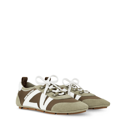 Women's LV Sneakerina Khaki Technical Satin Sneaker 1AJJXW