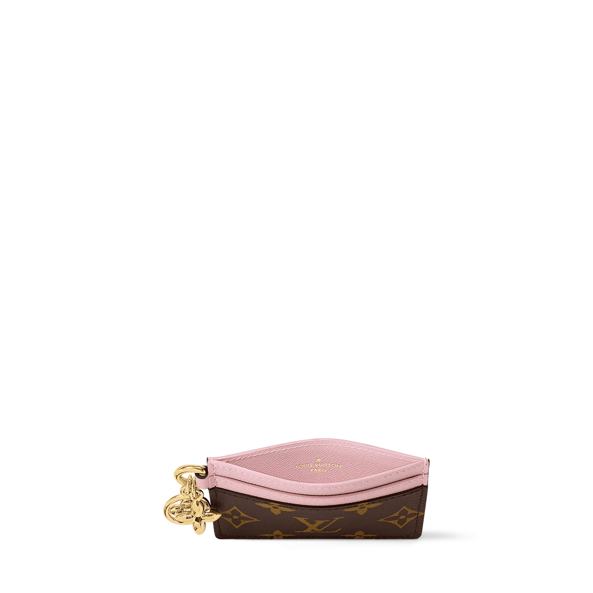 Women's LV Charms Card Holder Monogram Coated Canvas Card Holder M82739