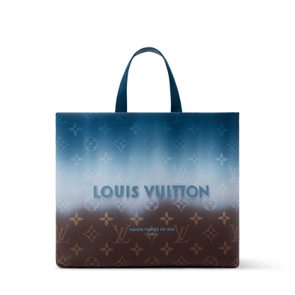 Men's Mini Shopper Tote Monogram Pigment Blue