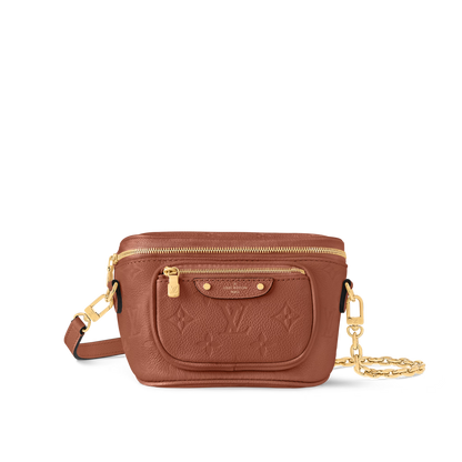 Mini Bumbag Cognac Monogram Empreinte Leather Gold-Toned Hardware