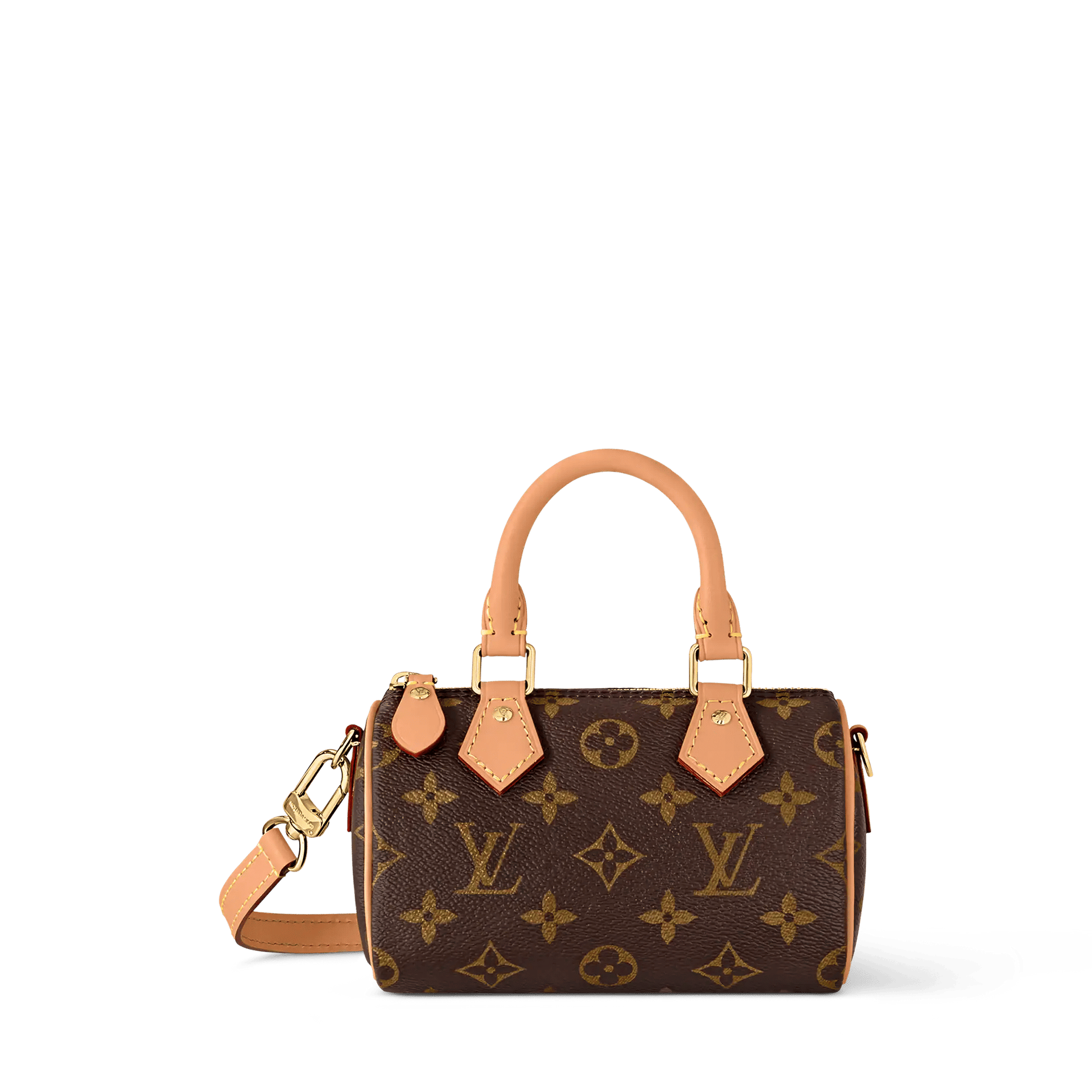 Nano Speedy Monogram Coated Canvas Gold-Toned Hardware