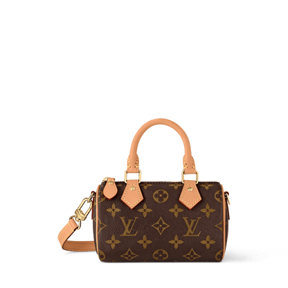 Nano Speedy Monogram Coated Canvas Gold-Toned Hardware