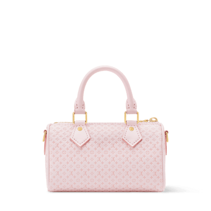 Nano Speedy Minigram Light Bliss Calfskin Leather Gold-Toned Hardware