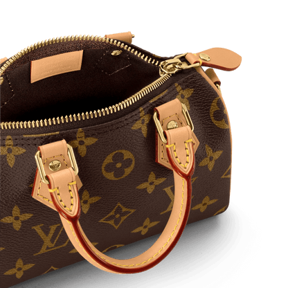 Nano Speedy Monogram Coated Canvas Gold-Toned Hardware