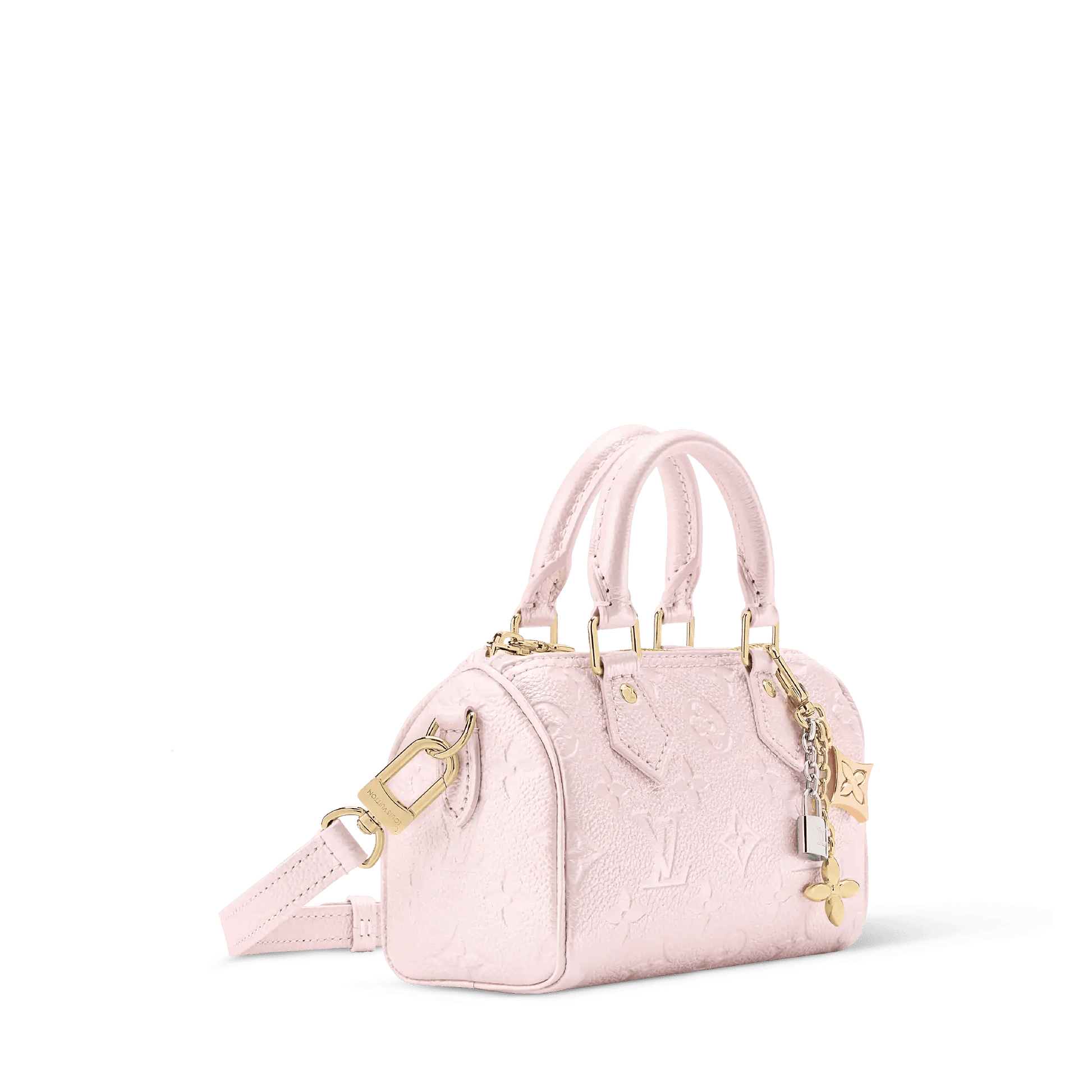 Nano Speedy Monogram Empreinte Leather Snowy Pearl Silver-Toned Hardware