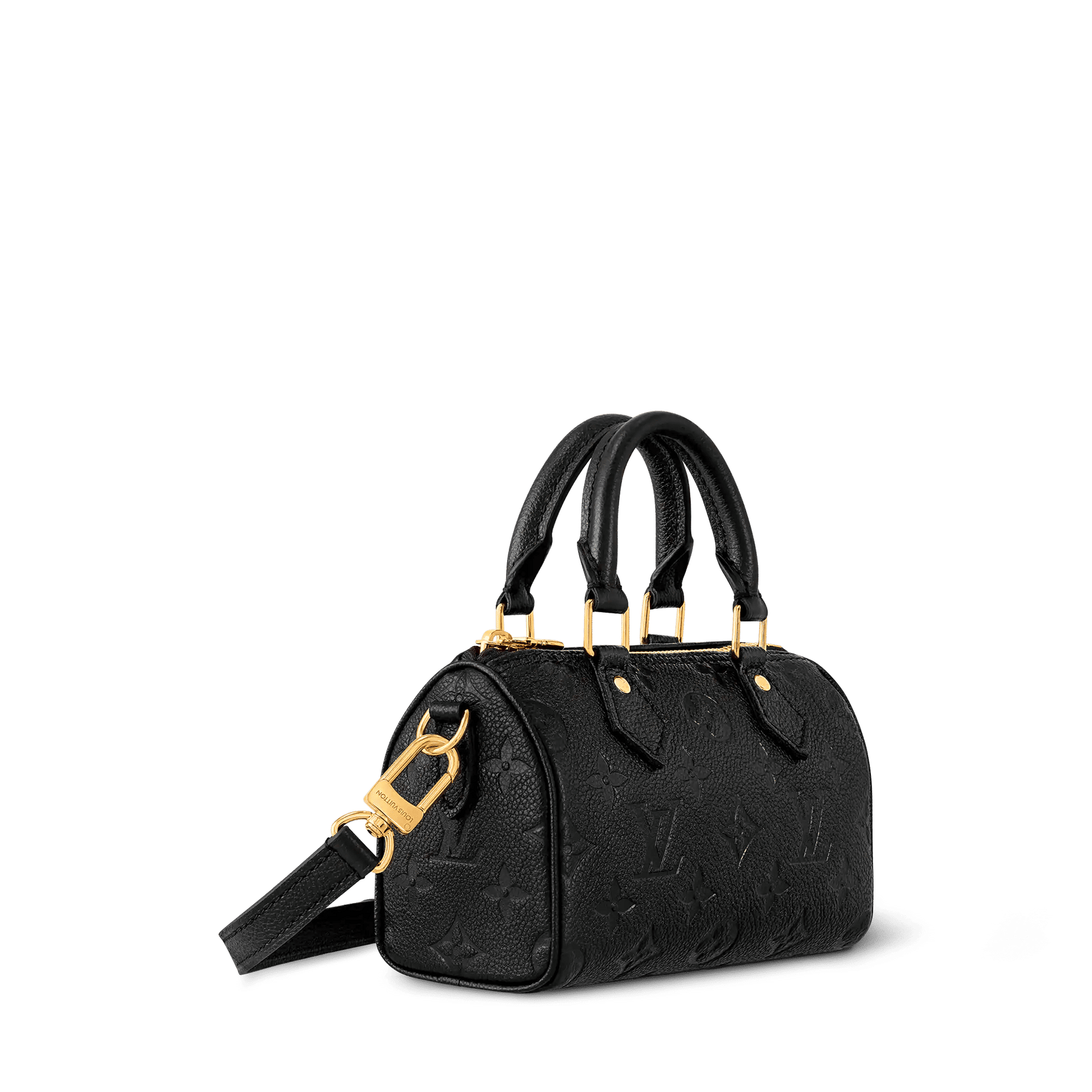 Women's Nano Speedy Black Monogram Empreinte Leather Handbag M82450
