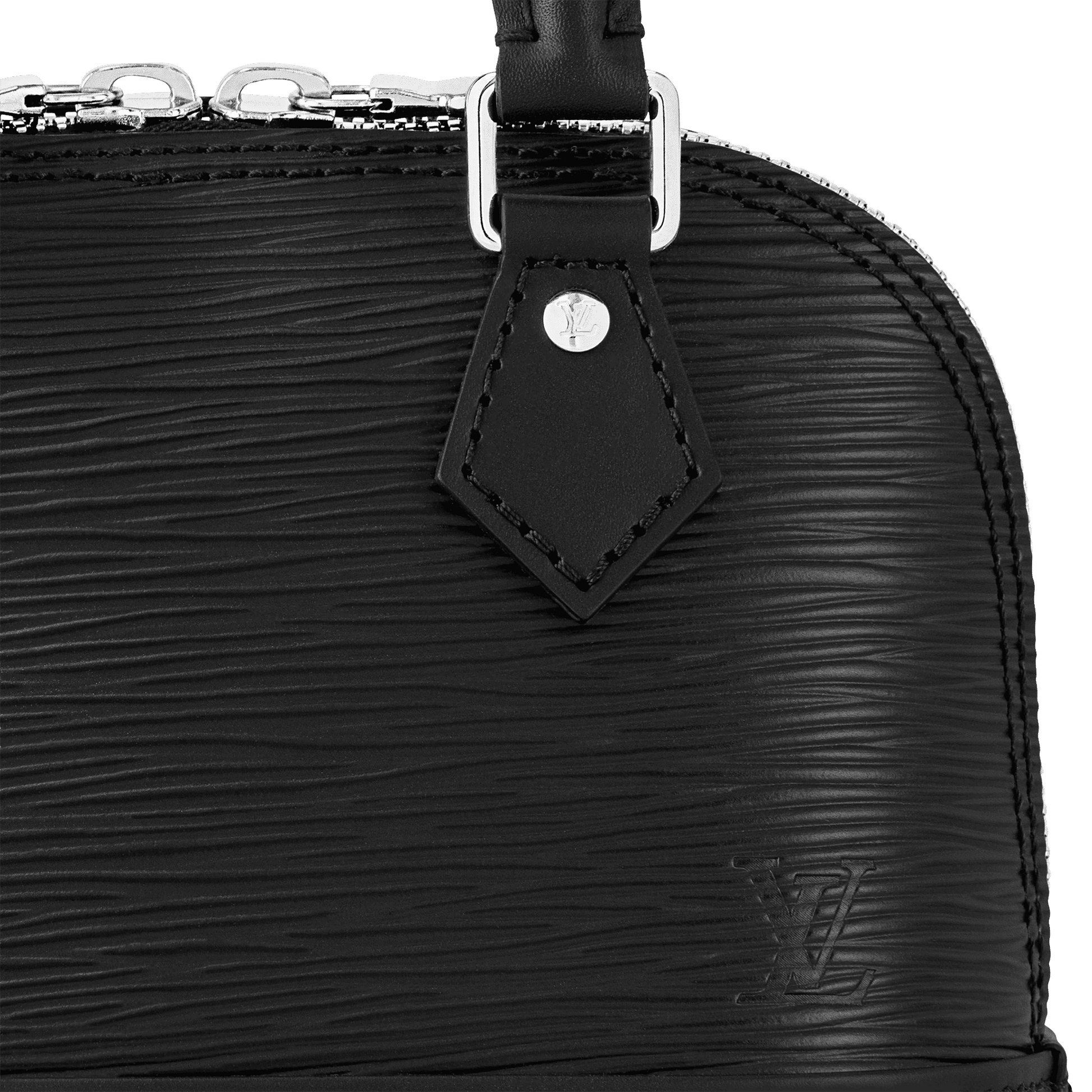 Nano Alma Epi Leather Black Silver-Color Hardware