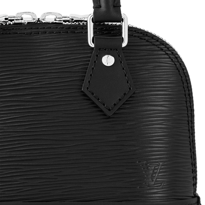 Nano Alma Epi Leather Black Silver-Color Hardware