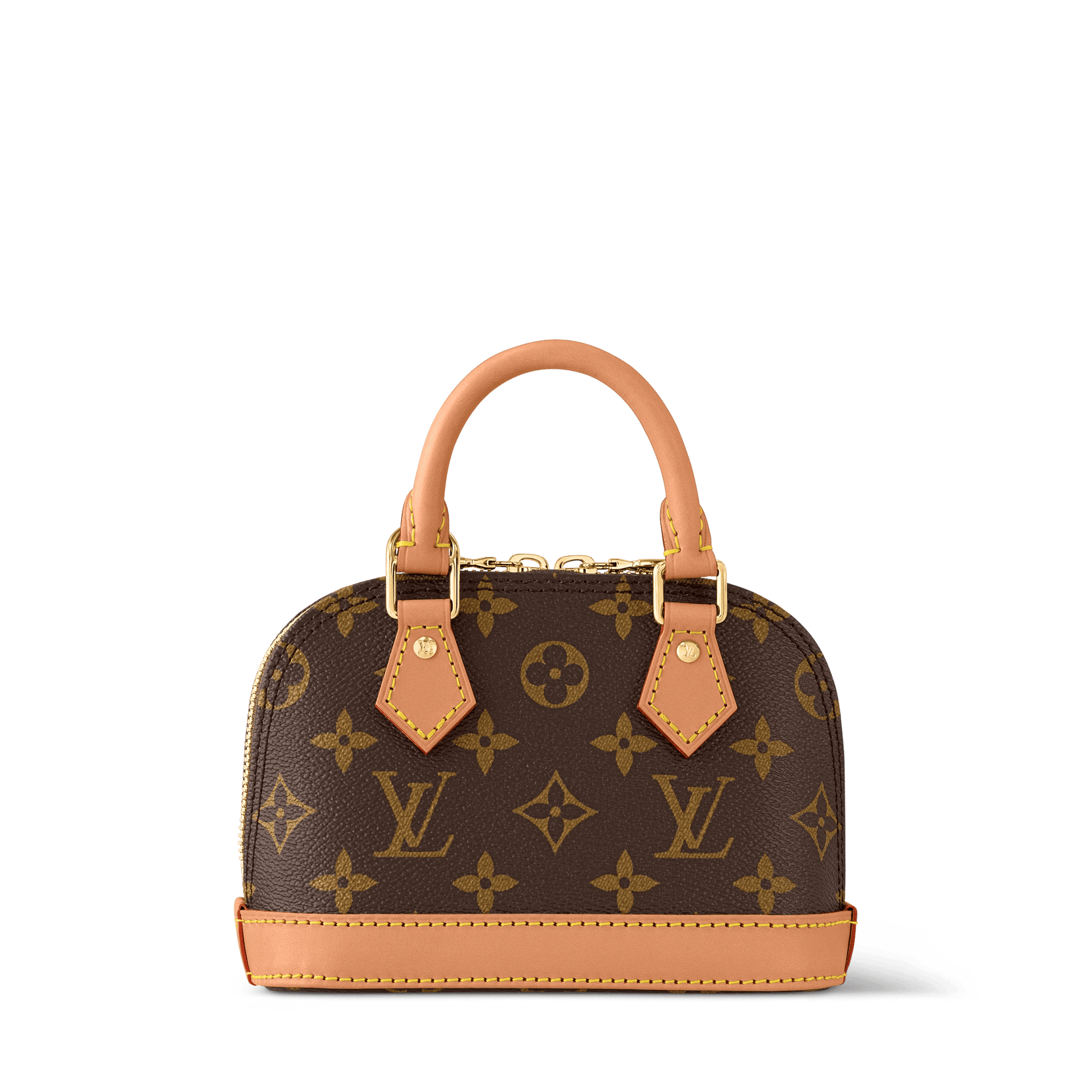 Nano Alma Monogram Coated Canvas Gold-Toned Hardware