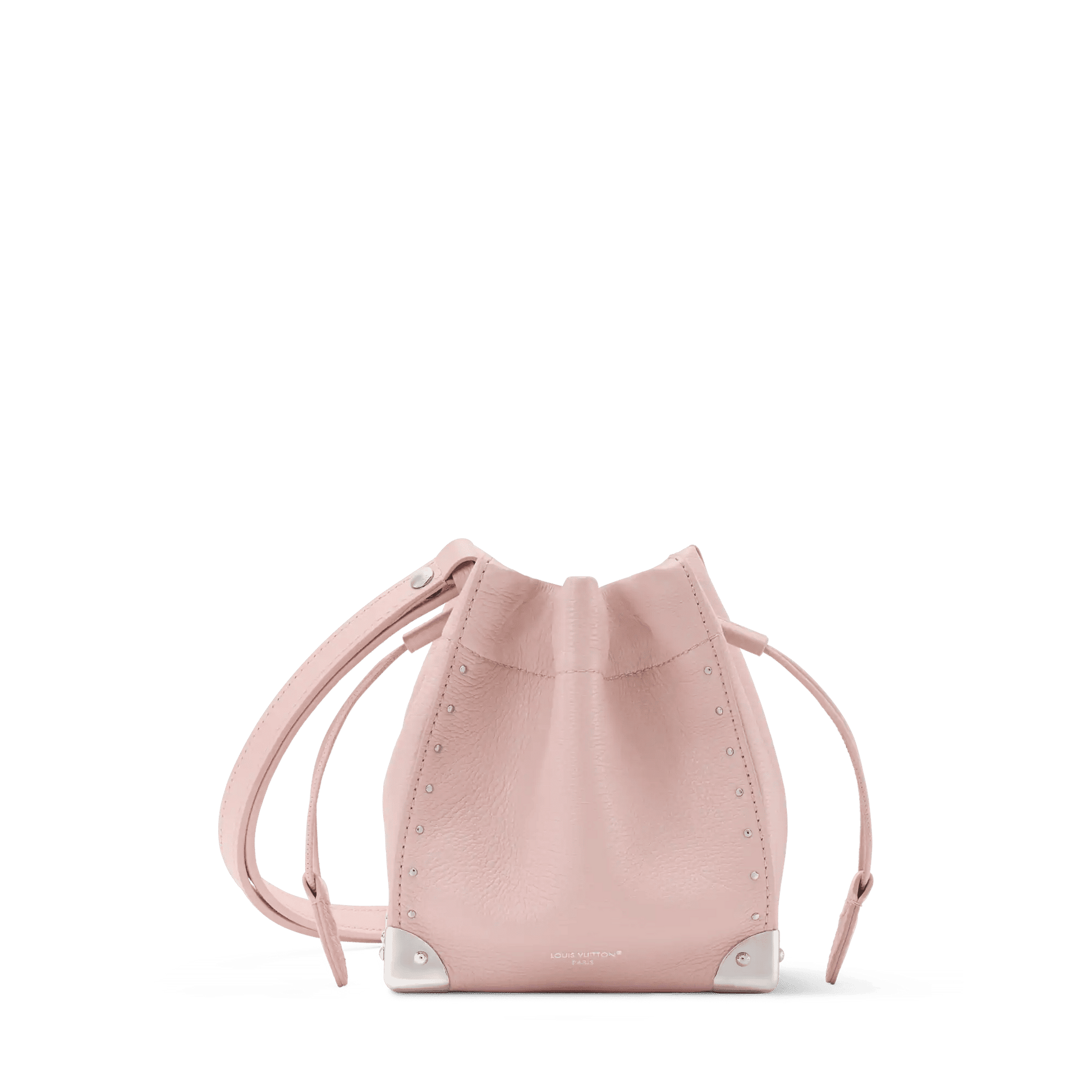 Women's Nano Noé Trunk Calfskin Leather Petal Pink Crossbody Bag