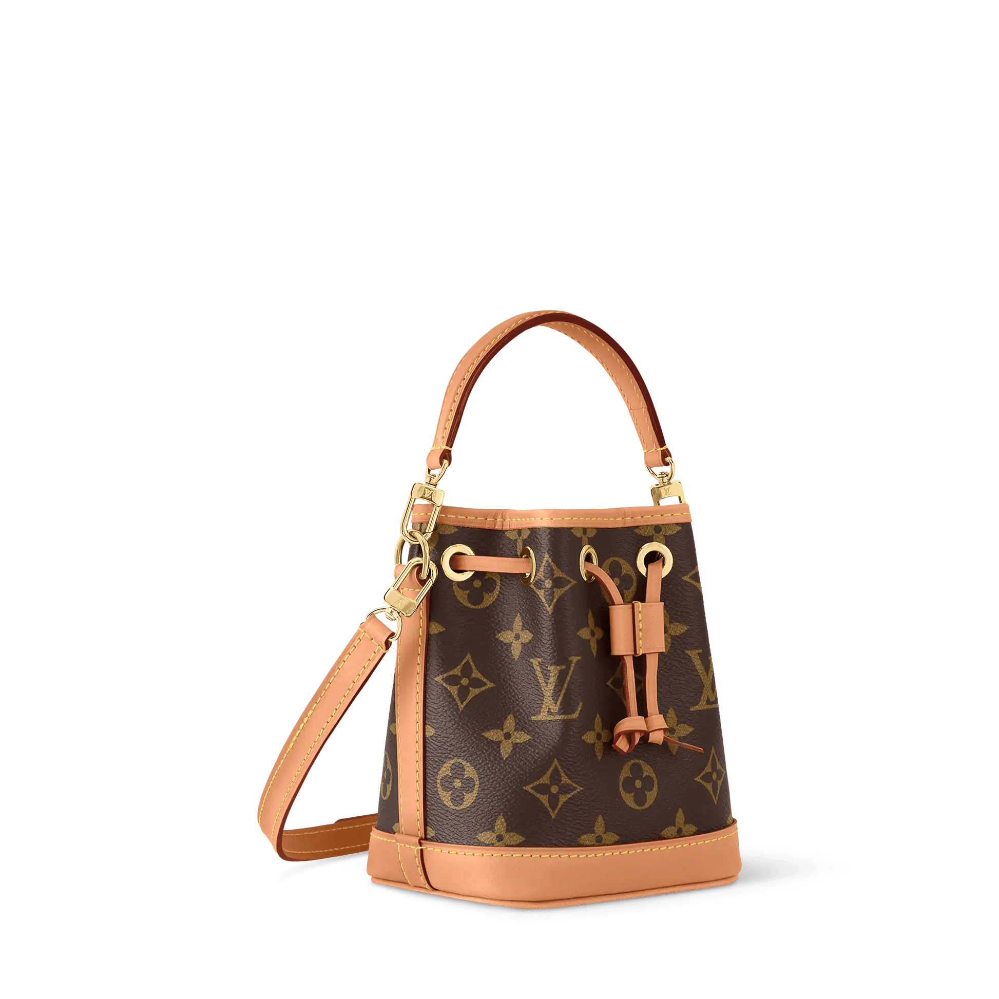 Nano Noé Monogram Coated Canvas Gold-Toned Hardware