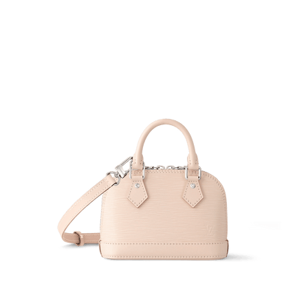 Nano Alma Epi Leather Quartz White Silver-Color Hardware