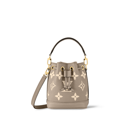 Women's Nano Noé Bicolor Monogram Empreinte Leather Drawstring Bag M46291