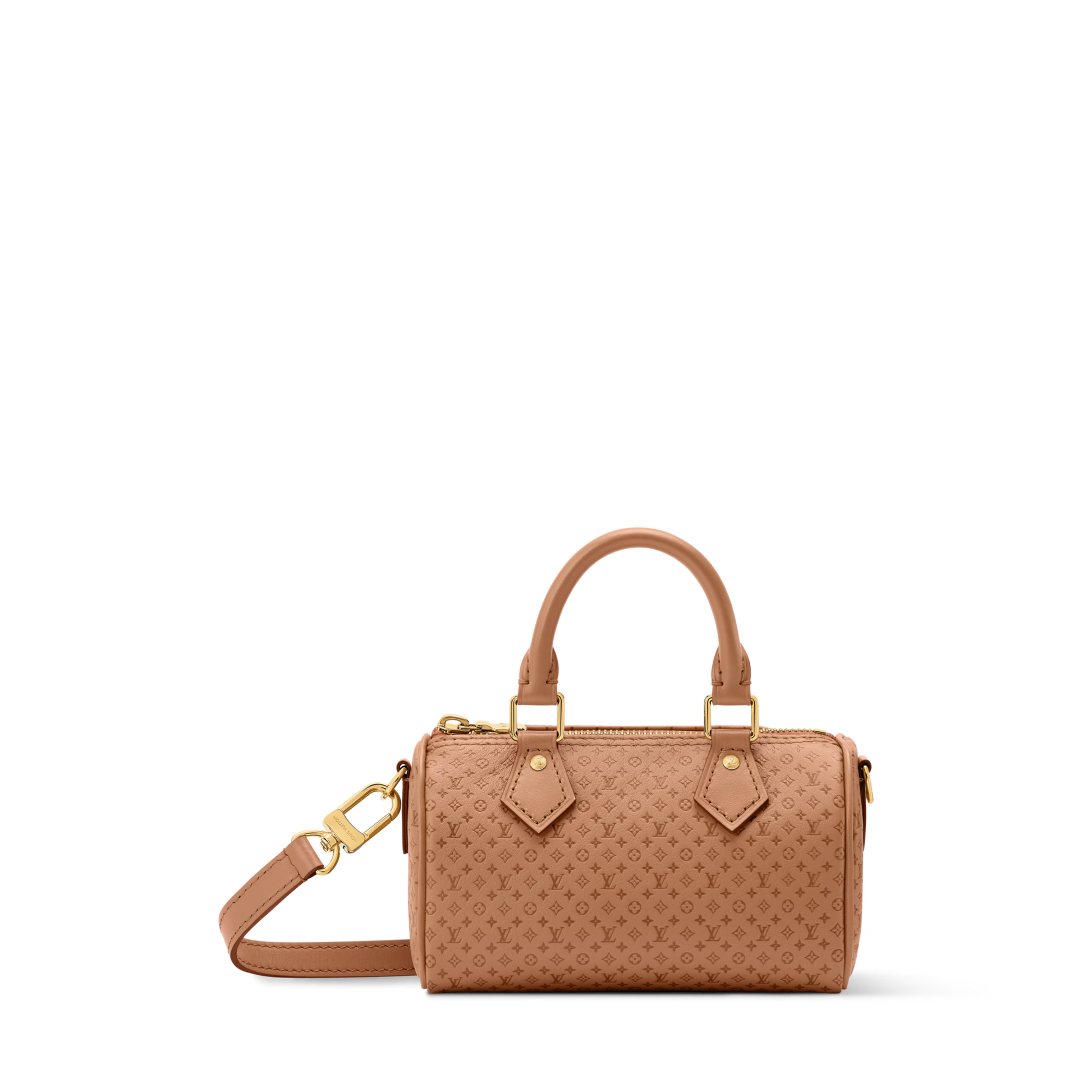 Nano Speedy Calfskin Leather Hazelnut Gold-Toned Hardware