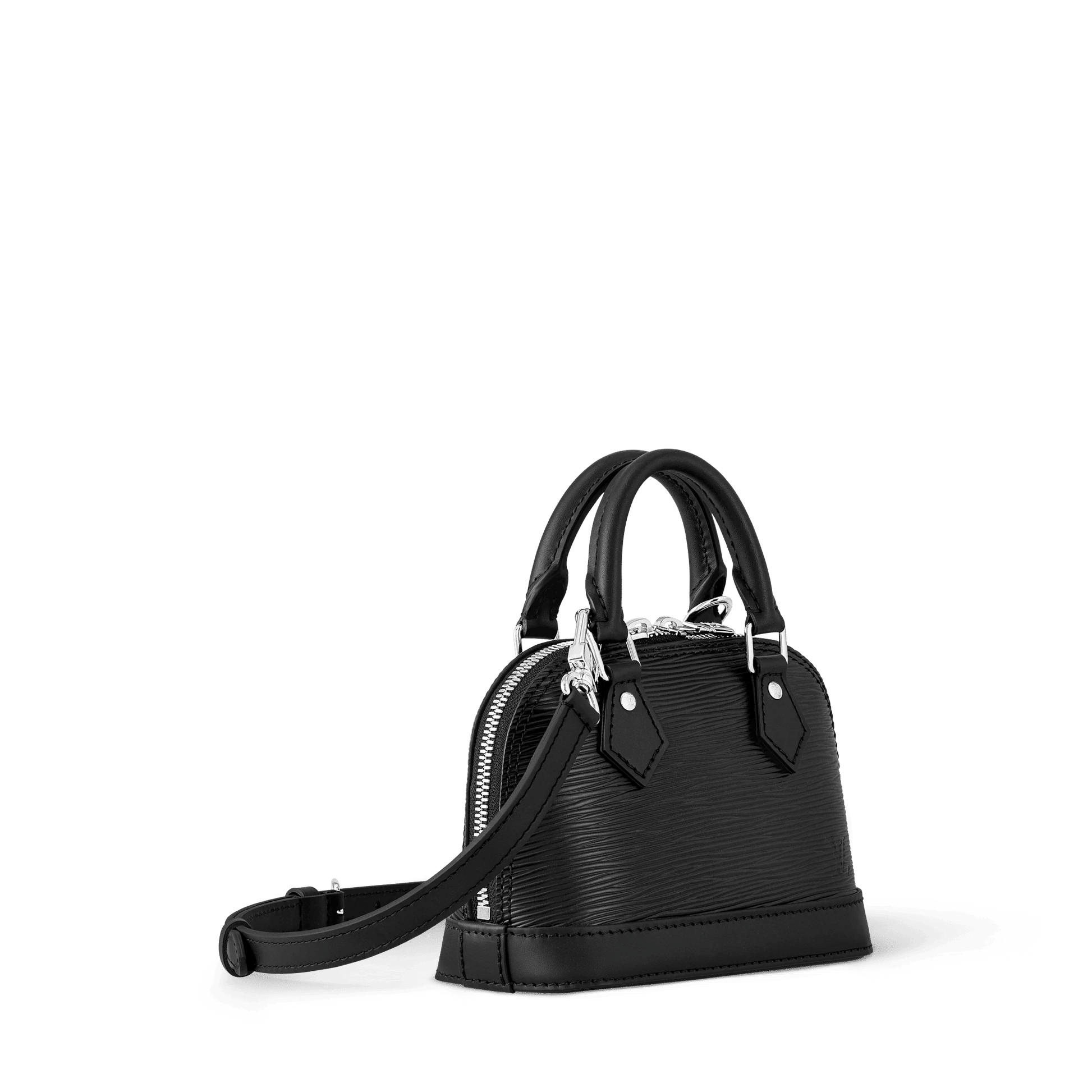 Nano Alma Epi Leather Black Silver-Color Hardware
