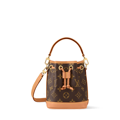 Nano Noé Monogram Coated Canvas Gold-Toned Hardware