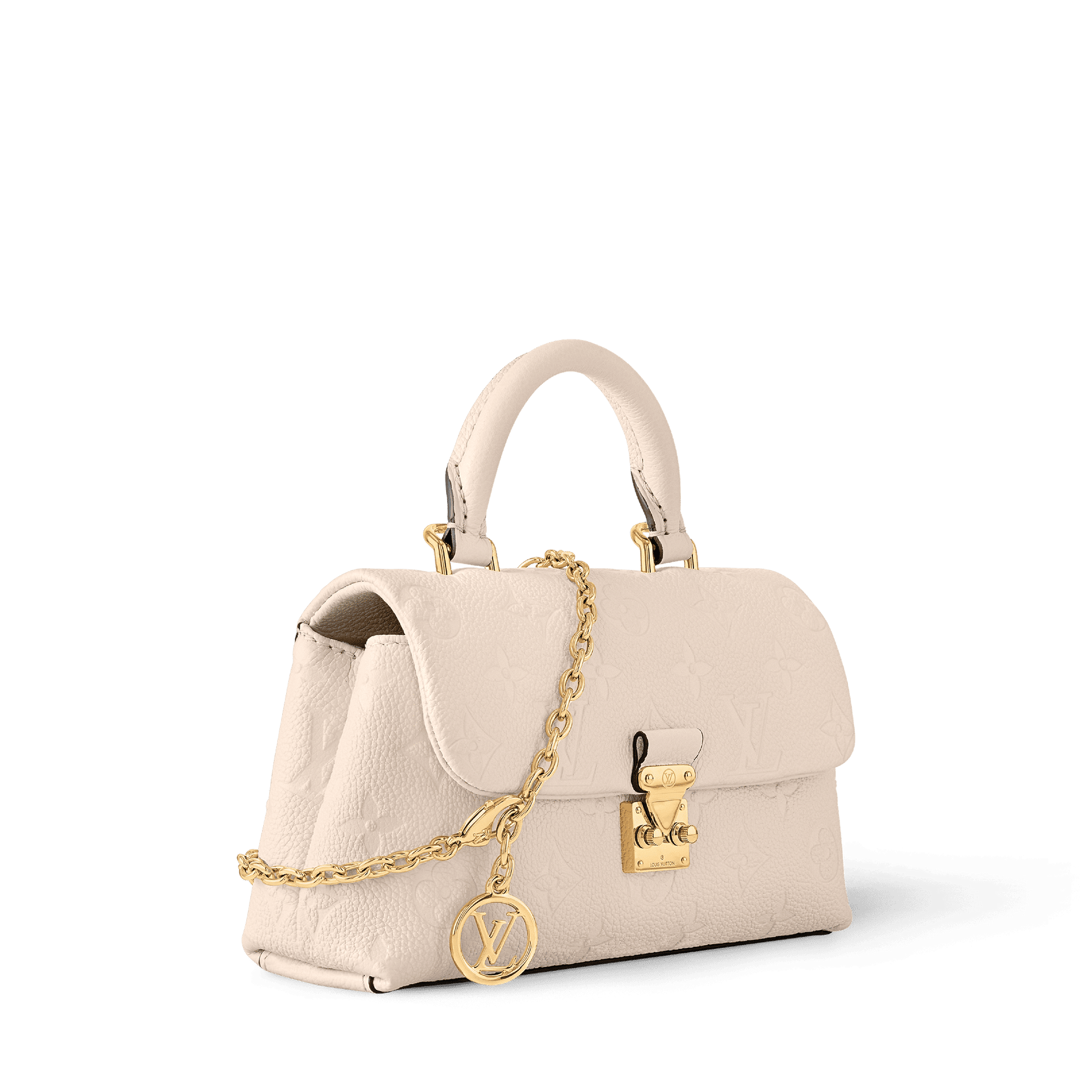 Nano Madeleine Monogram Empreinte Leather Crème Gold-Toned Hardware