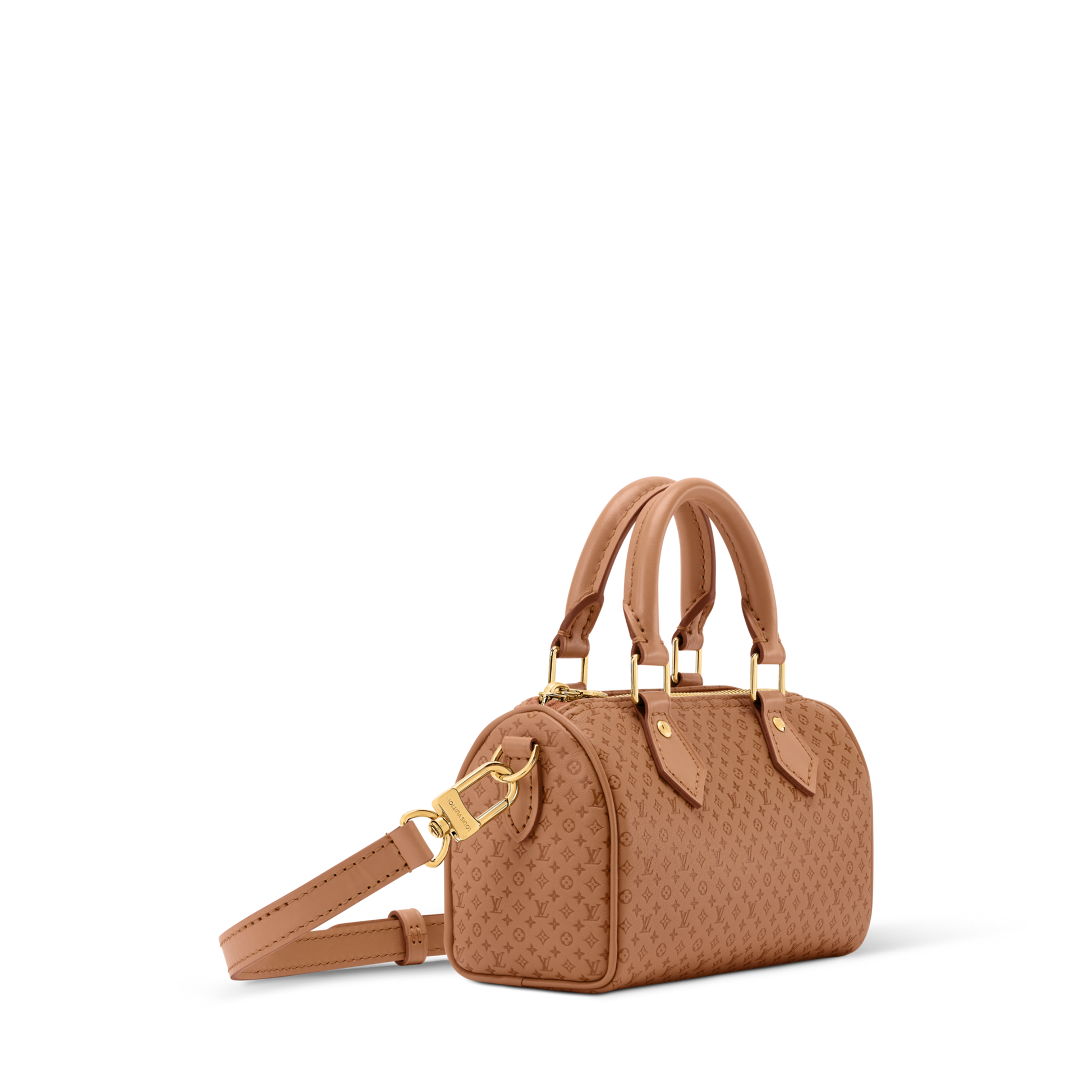 Nano Speedy Calfskin Leather Hazelnut Gold-Toned Hardware
