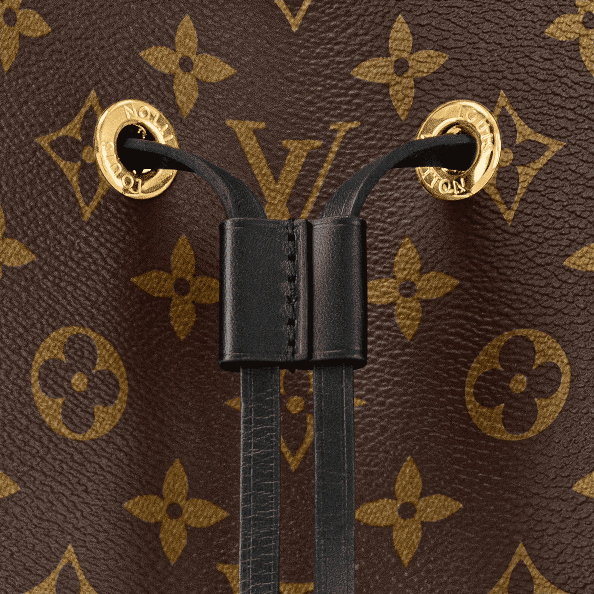 NéoNoé MM Monogram Coated Canvas Black Gold-Toned Hardware