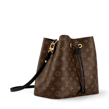 NéoNoé MM Monogram Coated Canvas Black Gold-Toned Hardware