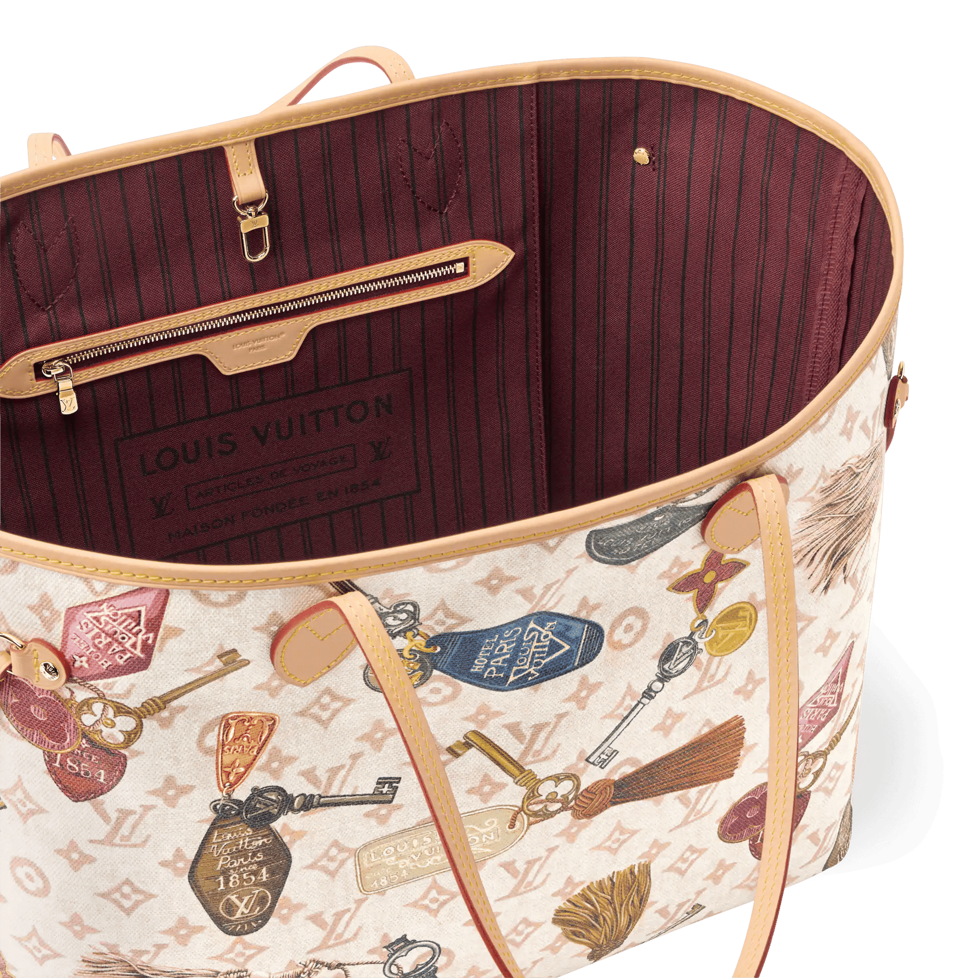 Women's Neverfull GM Getaway Dune Canvas Tote Bag M29449