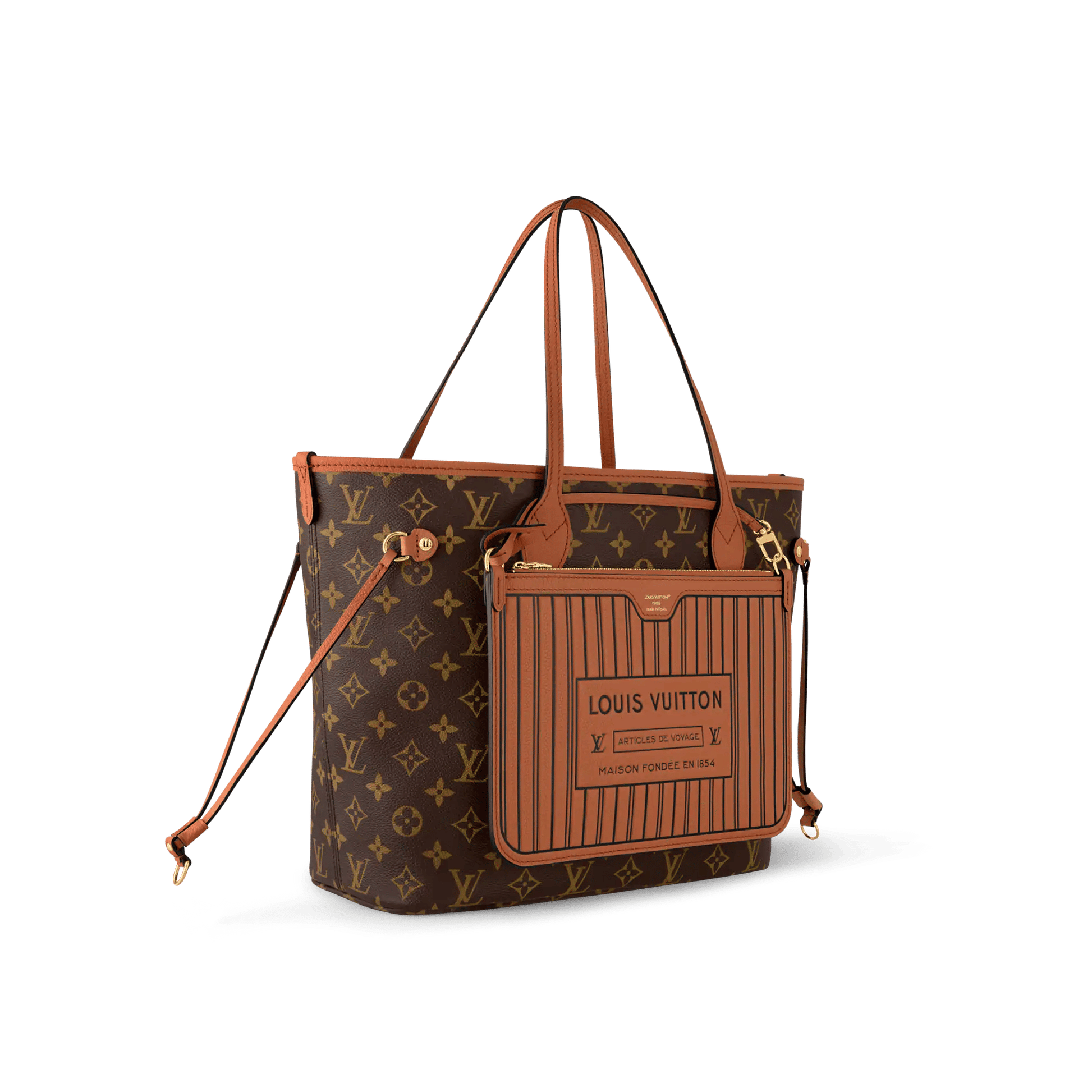 Women's Neverfull Inside Out MM Monogram Coated Canvas Tote Bag M28352