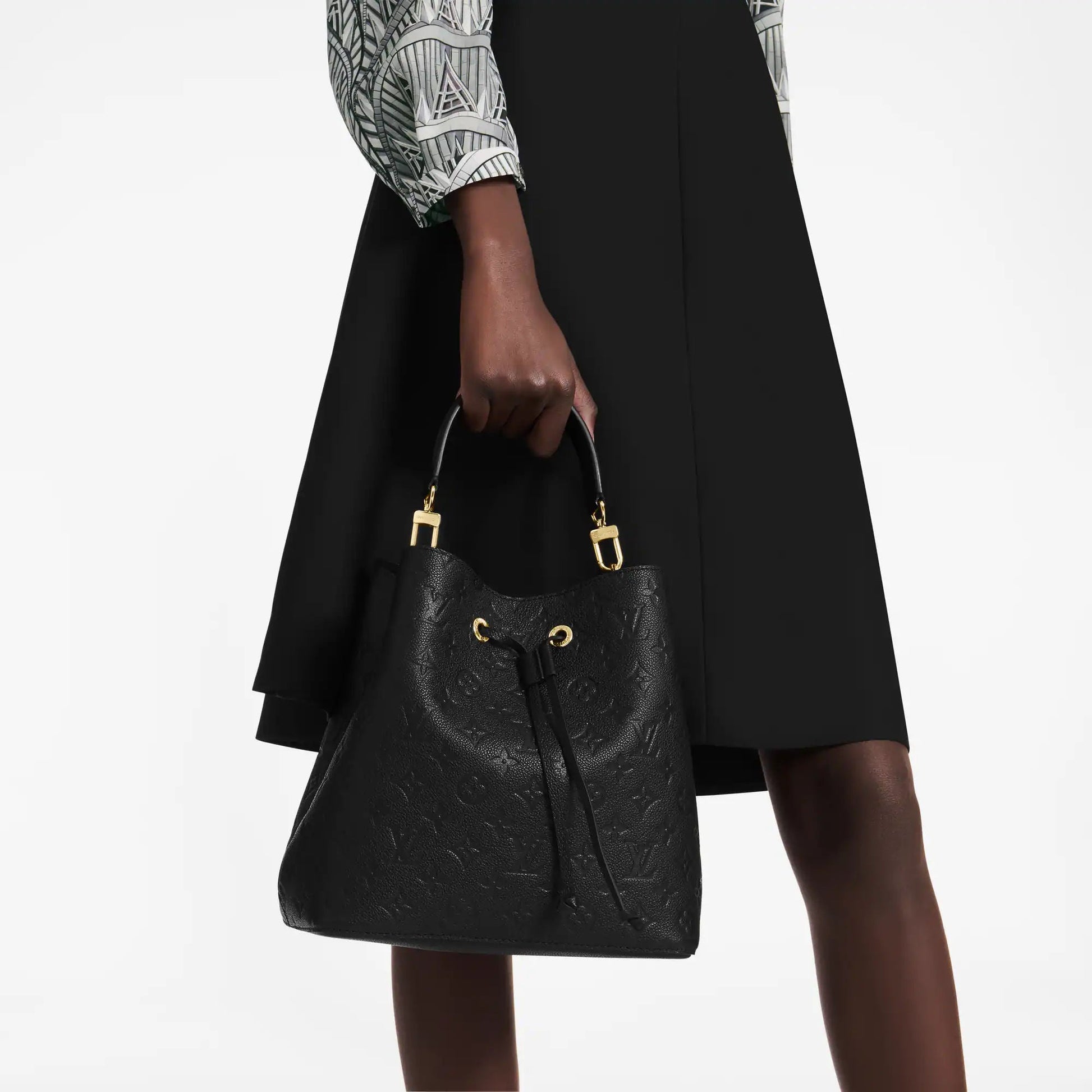 Women's NéoNoé MM Black Monogram Empreinte Leather Bucket Bag M45256