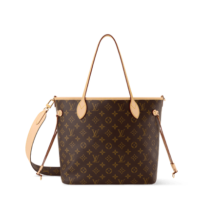 Neverfull MM Monogram Coated Canvas Sand Gold-Toned Hardware