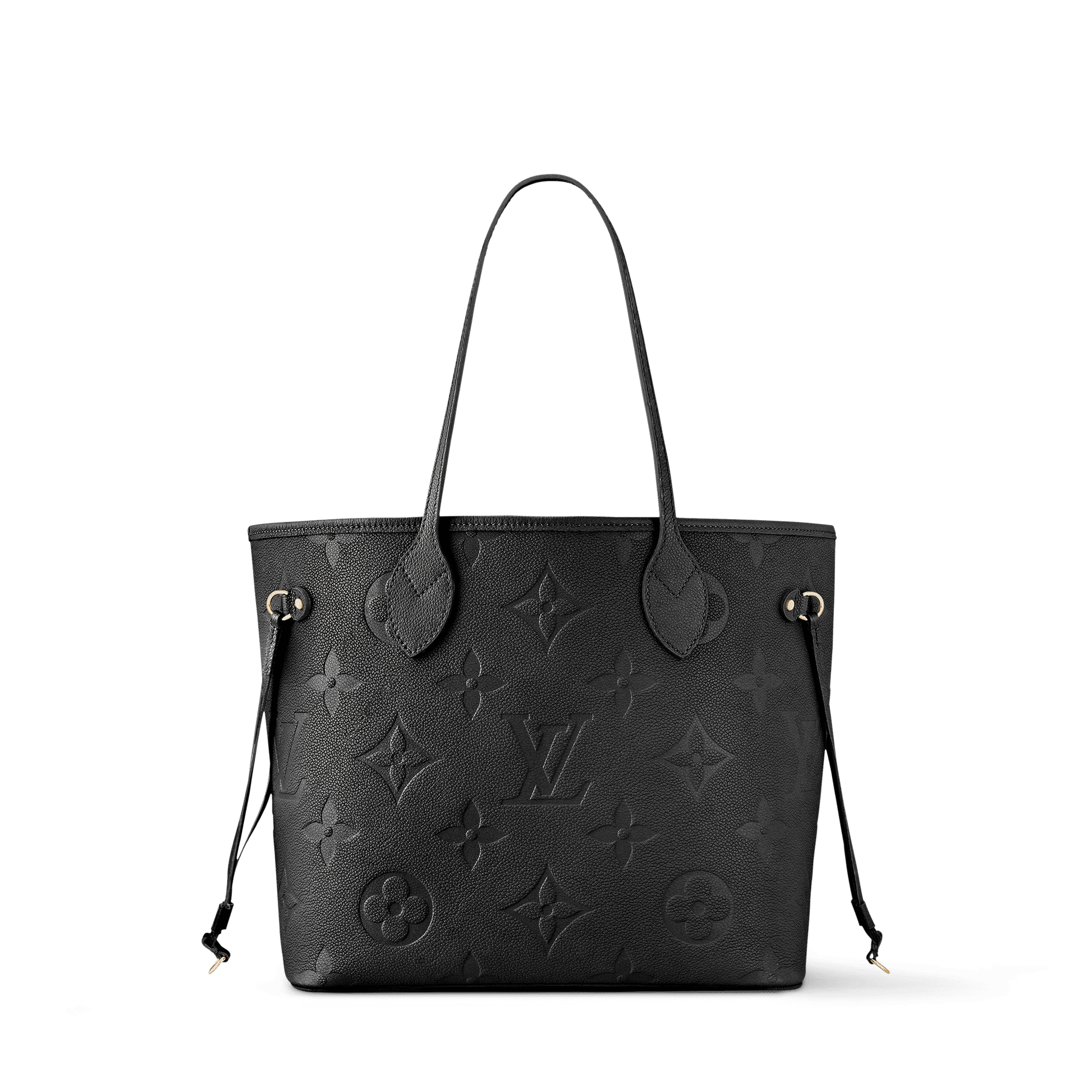 Women's Neverfull MM Black Monogram Empreinte Leather Tote Bag M45685