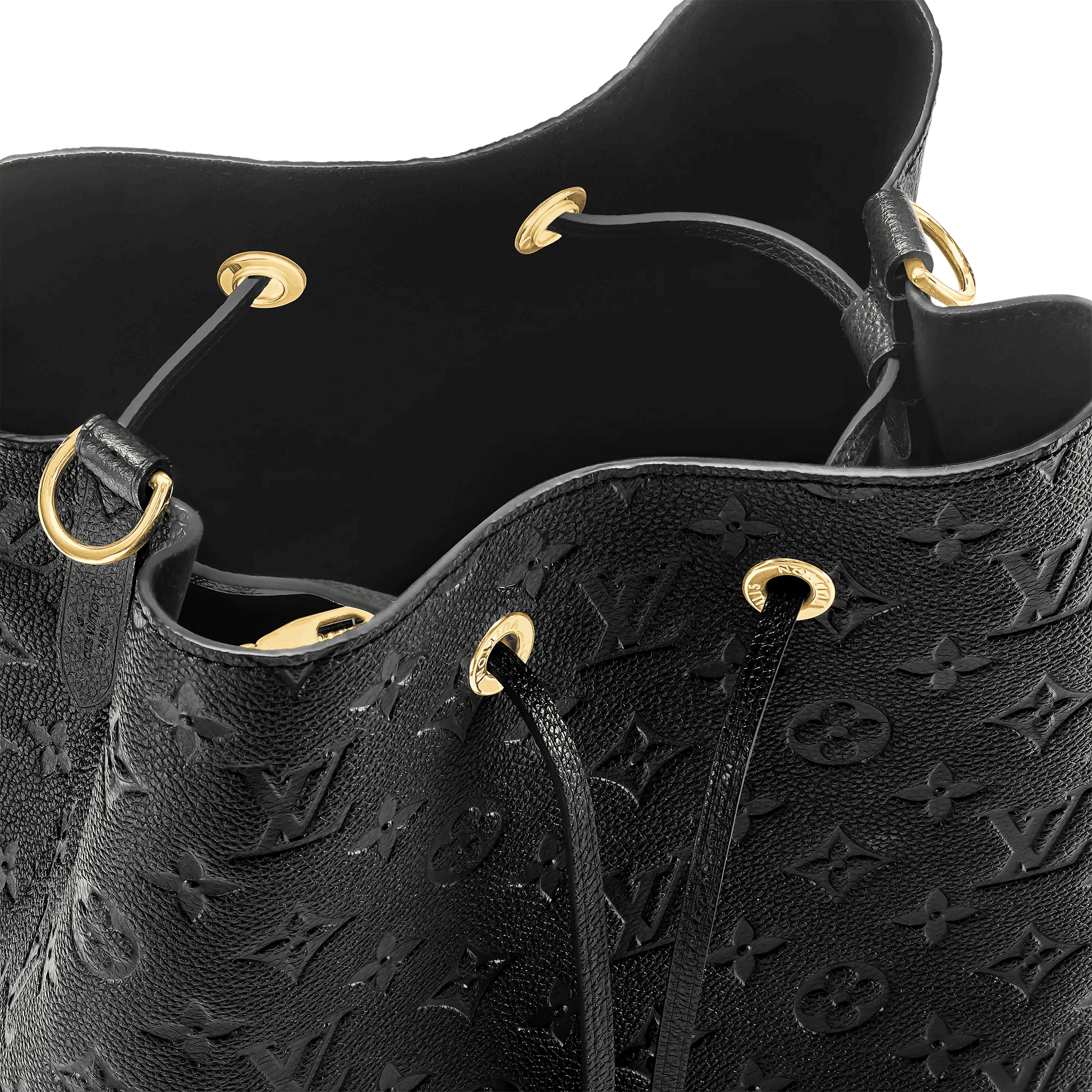 NéoNoé MM Monogram Empreinte Leather Black Gold-Toned Hardware