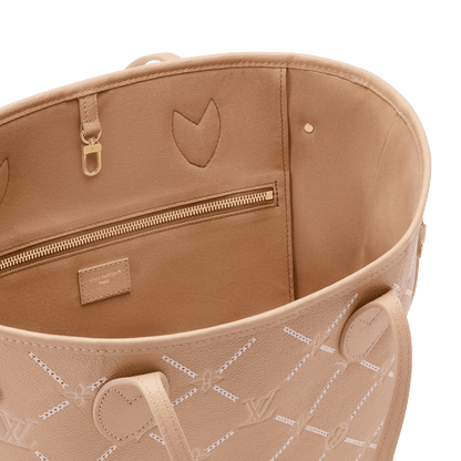 Neverfull MM Monogram Empreinte Couture Leather Tote Hazelnut Gold-Toned Hardware