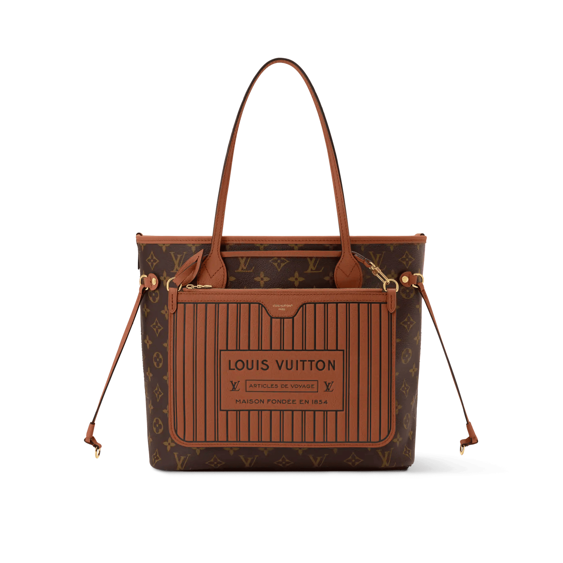 Women's Neverfull Inside Out MM Monogram Coated Canvas Tote Bag M28352