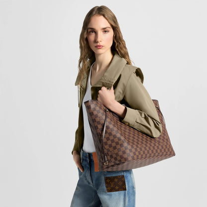 Neverfull GM Damier Ebene Coated Canvas Dark Chocolate Gold-Toned Hardware