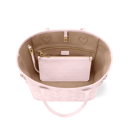 Women's Neverfull MM Light Bliss Monogram Empreinte Leather Tote Bag M28527