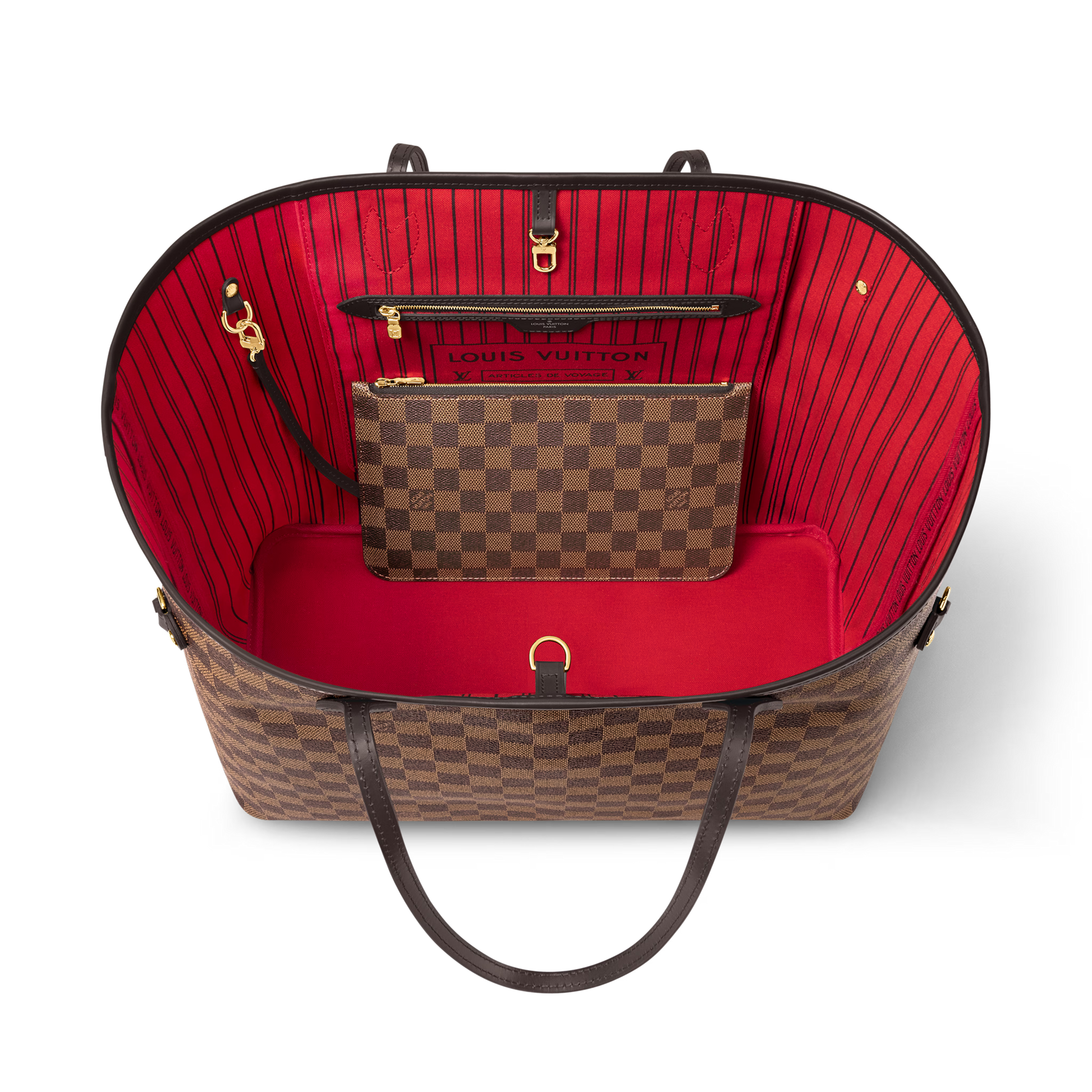 Neverfull GM Damier Ebene Coated Canvas Dark Chocolate Gold-Toned Hardware
