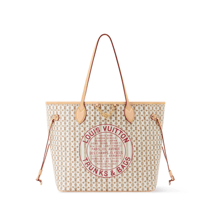 Women's Neverfull MM LV Stamp Nude Rose Monogram Canvas Tote Bag
