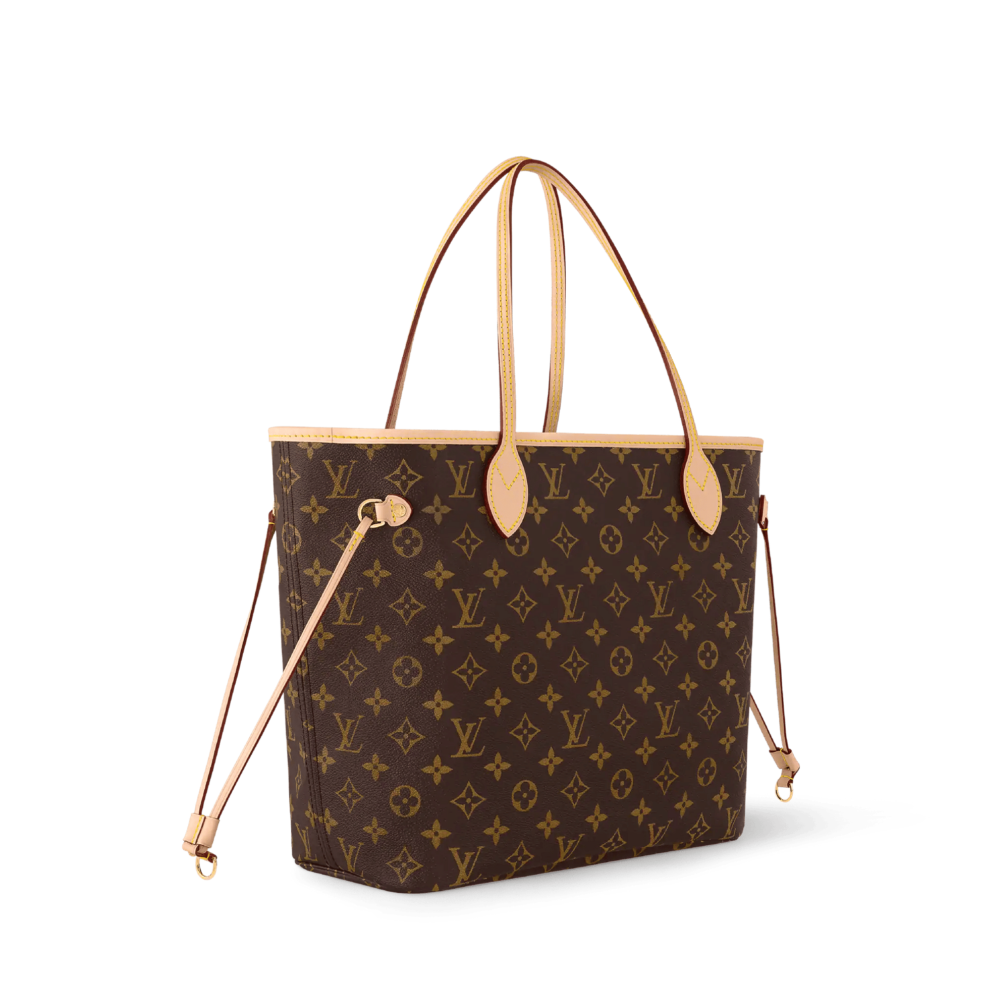 Neverfull MM Monogram Coated Canvas Cherry Gold-Toned Hardware